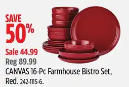 Canadian Tire CANVAS 16-Pc Farmhouse Bistro Set, Red offer