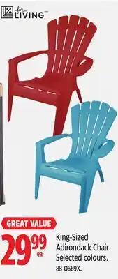Canadian Tire For Living King-Sized Adirondack Chair offer