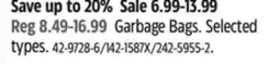 Canadian Tire Garbage Bags offer