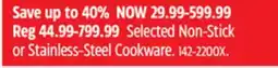 Canadian Tire Selected Paderno Non-Stick or Stainless-Steel Cookware offer