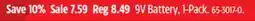 Canadian Tire 9V Battery offer