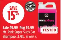 Canadian Tire Chemical Guys Mr. Pink Super Suds Car Shampoo offer