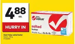 Giant Tiger Giant Value salted butter offer
