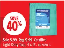 Canadian Tire Certified Light-Duty Tarp, 9 x 12' offer