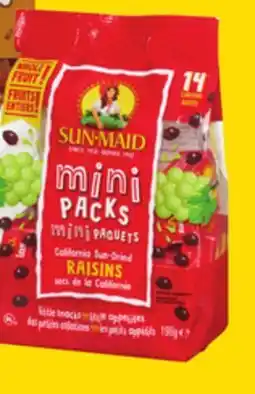 Giant Tiger Sun-Maid mini raisins offer