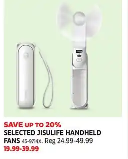 Canadian Tire SELECTED JISULIFE HANDHELD FANS offer
