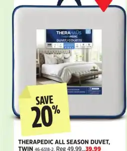 Canadian Tire THERAPEDIC ALL SEASON DUVET offer