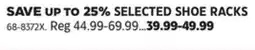 Canadian Tire Type A SELECTED SHOE RACKS offer