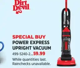 Canadian Tire Dirt Devil POWER EXPRESS UPRIGHT VACUUM offer