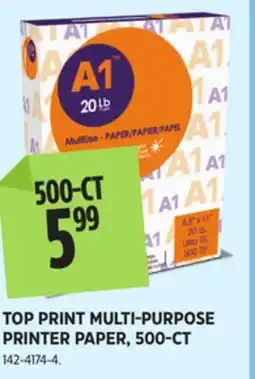 Canadian Tire TOP PRINT MULTI-PURPOSE PRINTER PAPER, 500-CT offer