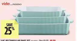 Canadian Tire Vida by PADERNO 3-PC RECTANGULAR BAKE SET offer