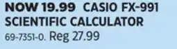 Canadian Tire CASIO FX-991 SCIENTIFIC CALCULATOR offer