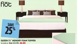 Canadian Tire FLOT QUEEN 1 1/2 MEMORY FOAM TOPPER offer