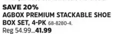 Canadian Tire AGBOX PREMIUM STACKABLE SHOE BOX SET, 4-PK offer