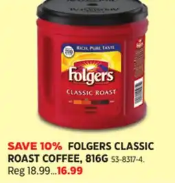 Canadian Tire FOLGERS CLASSIC ROAST COFFEE offer