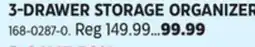 Canadian Tire FOR LIVING 3-DRAWER STORAGE ORGANIZER offer