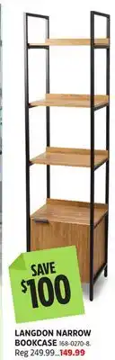 Canadian Tire LANGDON NARROW BOOKCASE offer