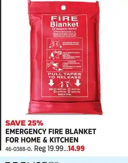 Canadian Tire EMERGENCY FIRE BLANKET FOR HOME & KITCHEN offer