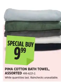 Canadian Tire PIMA COTTON BATH TOWEL, ASSORTED offer