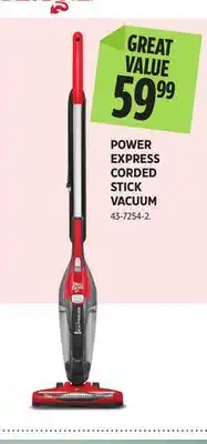 Canadian Tire DIRT DEVIL POWER EXPRESS CORDED STICK VACUUM offer