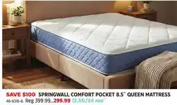 Canadian Tire SPRINGWALL COMFORT POCKET 8.5 QUEEN MATTRESS offer