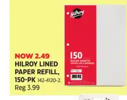 Canadian Tire HILROY LINED PAPER REFILL, 150-PK offer