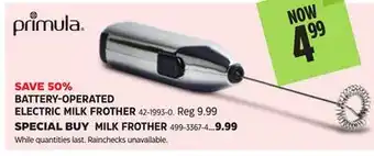 Canadian Tire BATTERY-OPERATED ELECTRIC MILK FROTHER offer