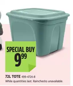 Canadian Tire 72L TOTE offer