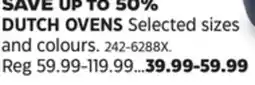 Canadian Tire Master chef DUTCH Ovens offer