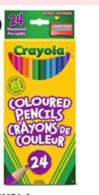 Canadian Tire CRAYOLA 24 COLOURED PENCILS offer