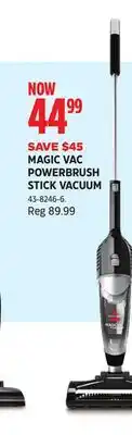 Canadian Tire BISSELL MAGIC VAC POWERBRUSH STICK VACUUM offer