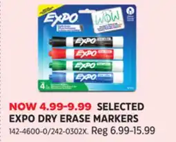 Canadian Tire SELECTED EXPO DRY ERASE MARKERS offer