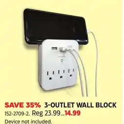 Canadian Tire 3-OUTLET WALL BLOCK offer