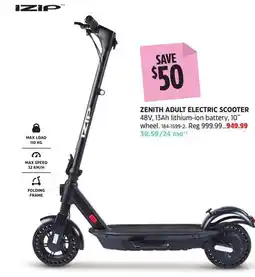 Canadian Tire ZENITH ADULT ELECTRIC SCOOTER offer