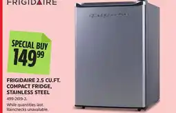 Canadian Tire FRIGIDAIRE 2.5 CU.FT. COMPACT FRIDGE, STAINLESS STEEL offer