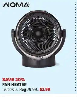 Canadian Tire NOMA FAN HEATER offer
