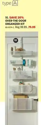 Canadian Tire TYPE A OVER-THE-DOOR ORGANIZER KIT offer