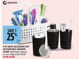 Canadian Tire 4-PC BATH ACCESSORY SET OR PORTABLE SHOWER CADDY offer
