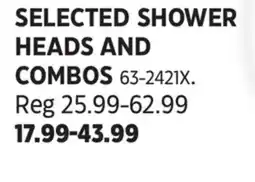 Canadian Tire SELECTED SHOWER HEADS AND COMBOS offer