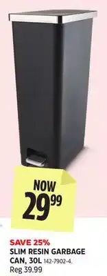 Canadian Tire SLIM RESIN GARBAGE CAN offer