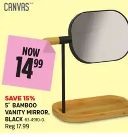 Canadian Tire CANVAS 5˝ BAMBOO VANITY MIRROR, BLACK offer