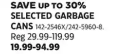 Canadian Tire SELECTED GARBAGE CANS offer