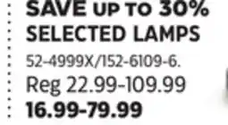 Canadian Tire SELECTED LAMPS offer