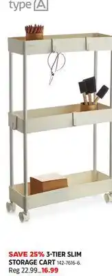 Canadian Tire 3-TIER SLIM STORAGE CART offer