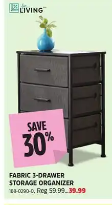 Canadian Tire FABRIC 3-DRAWER STORAGE ORGANIZER offer