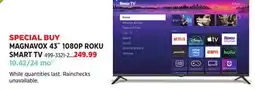 Canadian Tire MAGNAVOX 43 1080P ROKU SMART TV offer