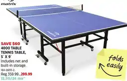 Canadian Tire Matrix 4000 TABLE TENNIS TABLE offer