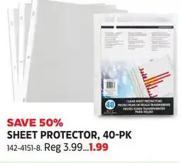 Canadian Tire SHEET PROTECTOR, 40-PK offer
