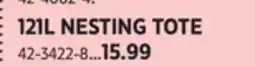 Canadian Tire 121L NESTING TOTE offer