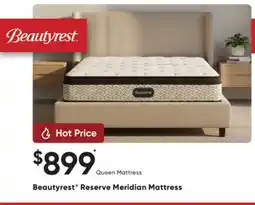 Sleep Country Beautyrest Reserve Meridian Mattress Queen Mattress offer